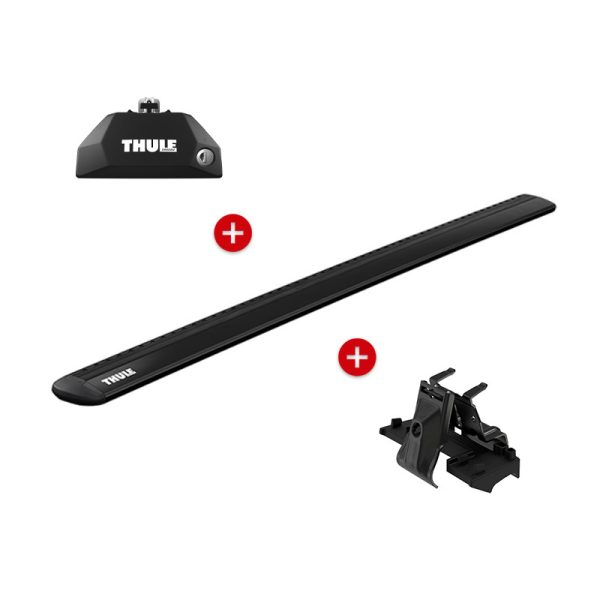 Thule Evo Flush Rail + WingBar Evo Black + Kit